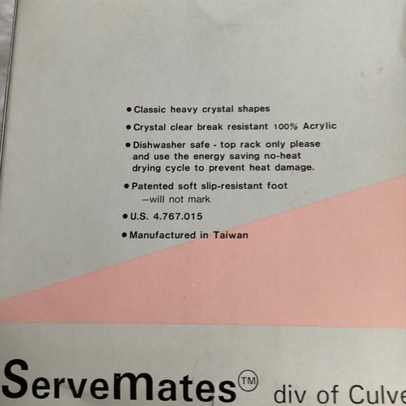 Vtg. Culver Acrylic 4 Iced Tea Tumblers & Pitcher Set Fantasia Patio or Pool - Picture 6 of 8